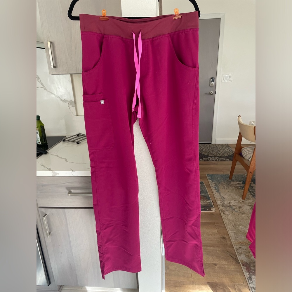 EUC FIGS Cade Scrub Pants | Medium TALL | “Dark Magenta”